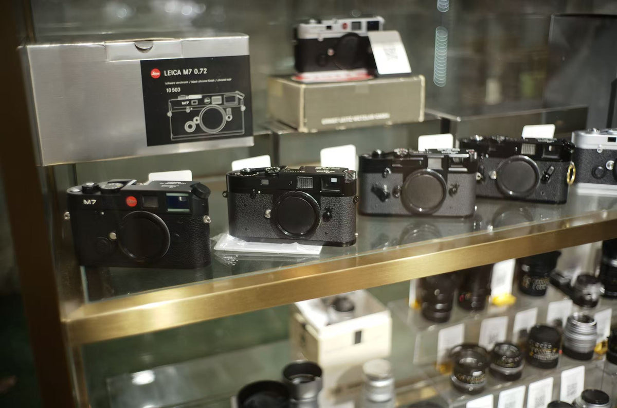 Film cameras on display at IROHAS Photo Sydney